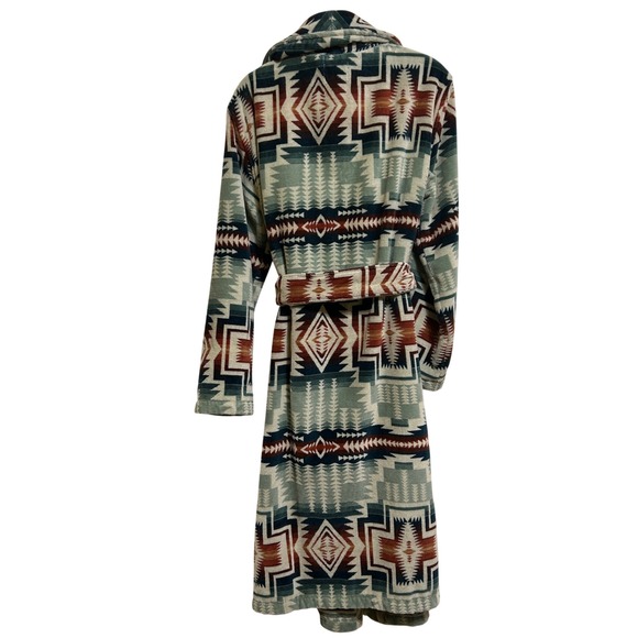 Pendleton Silver Blue Harding Star Robe is Southwestern Sage Green M - Picture 6 of 9